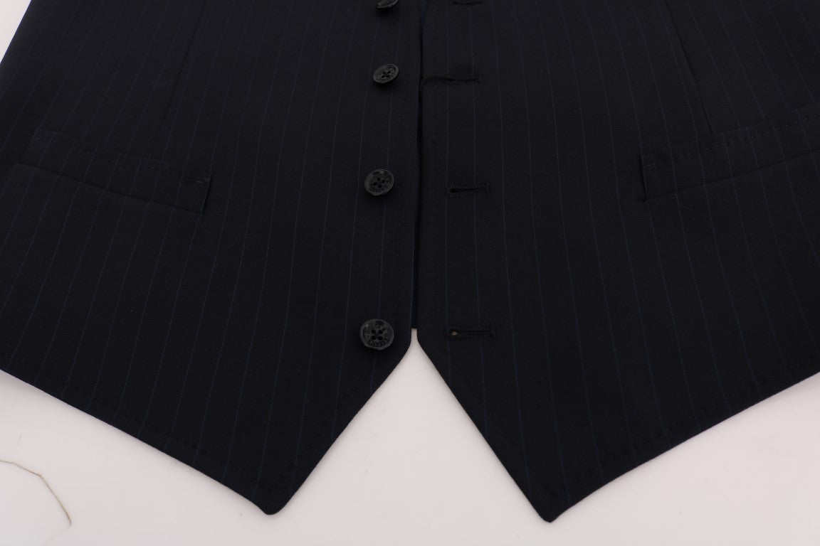 Blaue STAFF Wool-Stretch-Weste