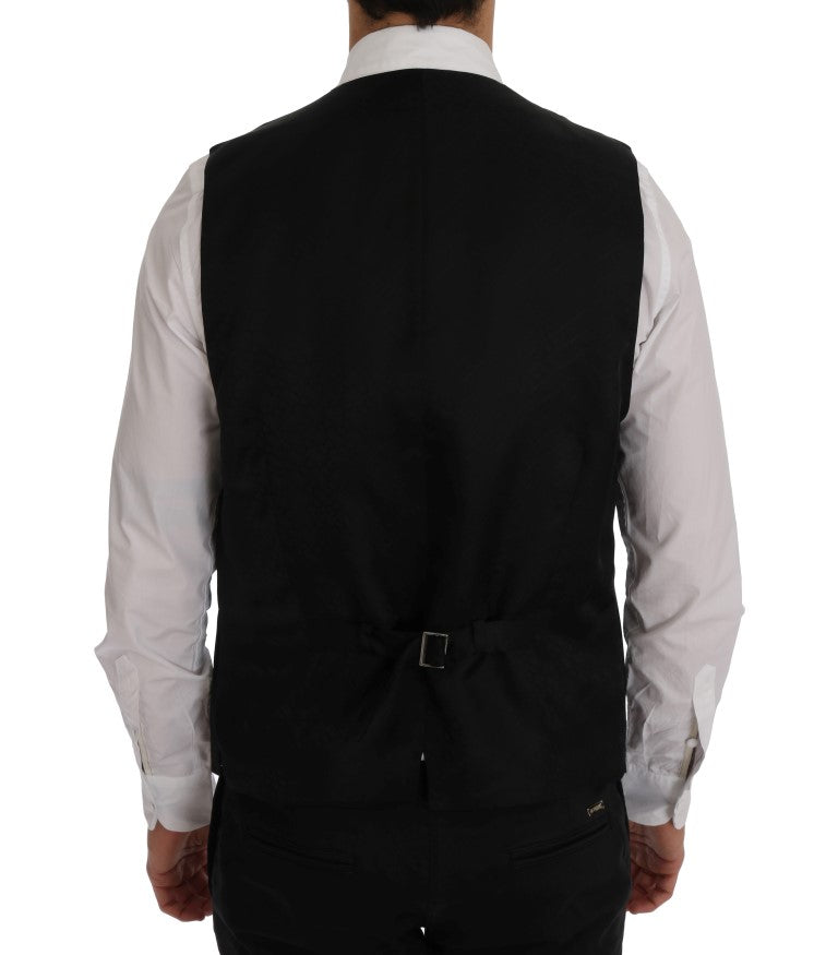 Schwarze STAFF Wool-Stretch-Weste