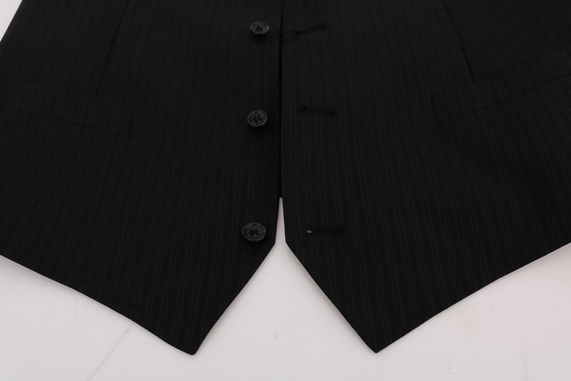 Schwarze STAFF Wool-Stretch-Weste