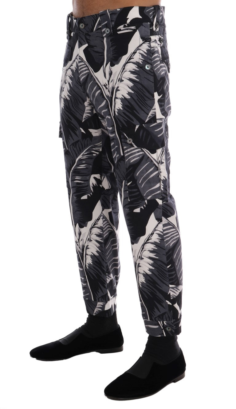 Graue Bananenblatt-Baumwoll-Hose