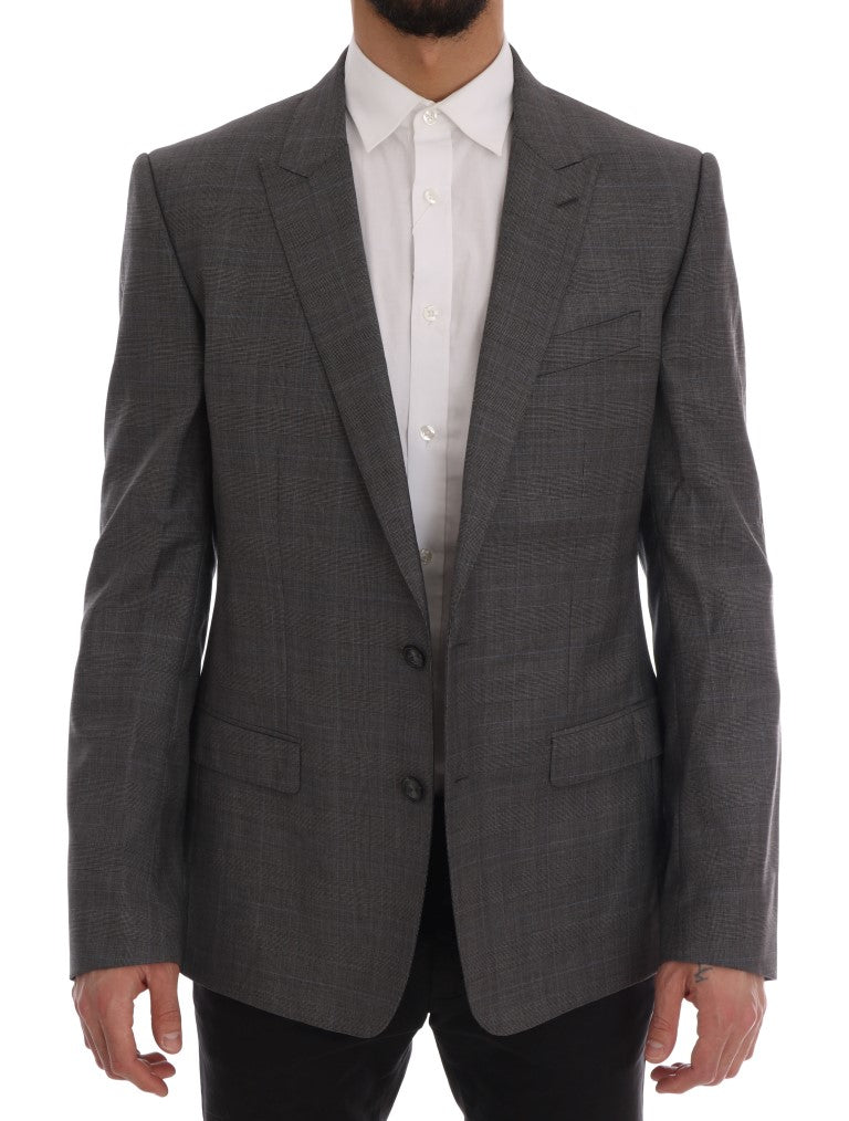 Graue Wolle MARTINI Schlanker Blazer