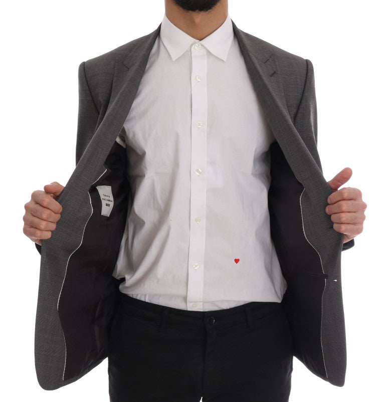 Graue Wolle MARTINI Schlanker Blazer