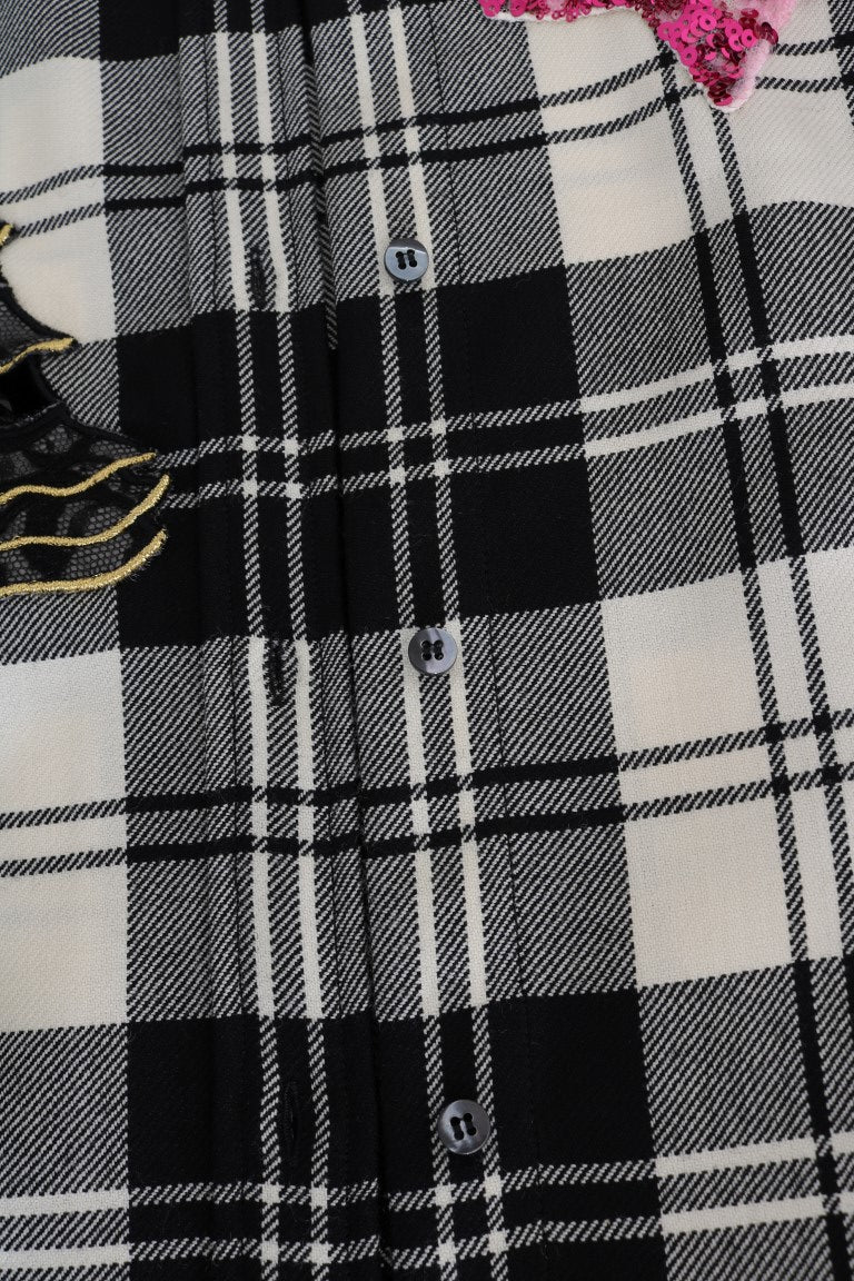 Schwarz Weiß Märchen Kristall Shirt