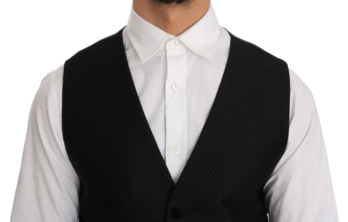 Schwarze Weste mit Polka-Dot-Muster