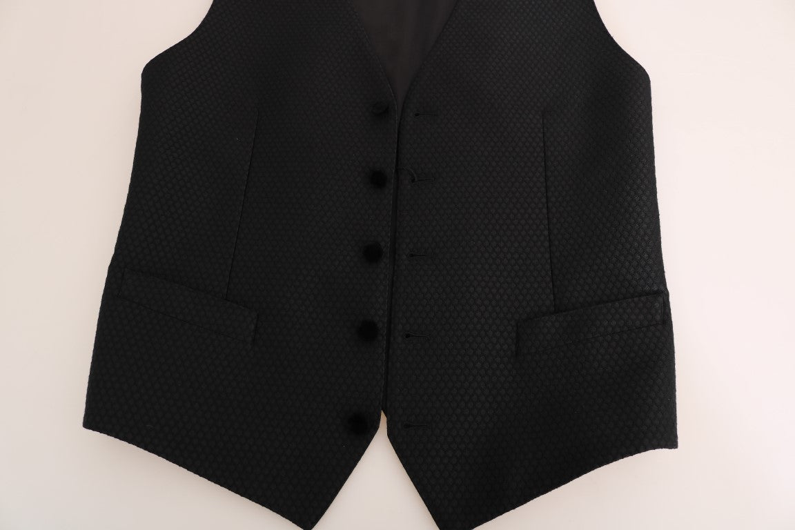 Schwarze Weste mit Polka-Dot-Muster