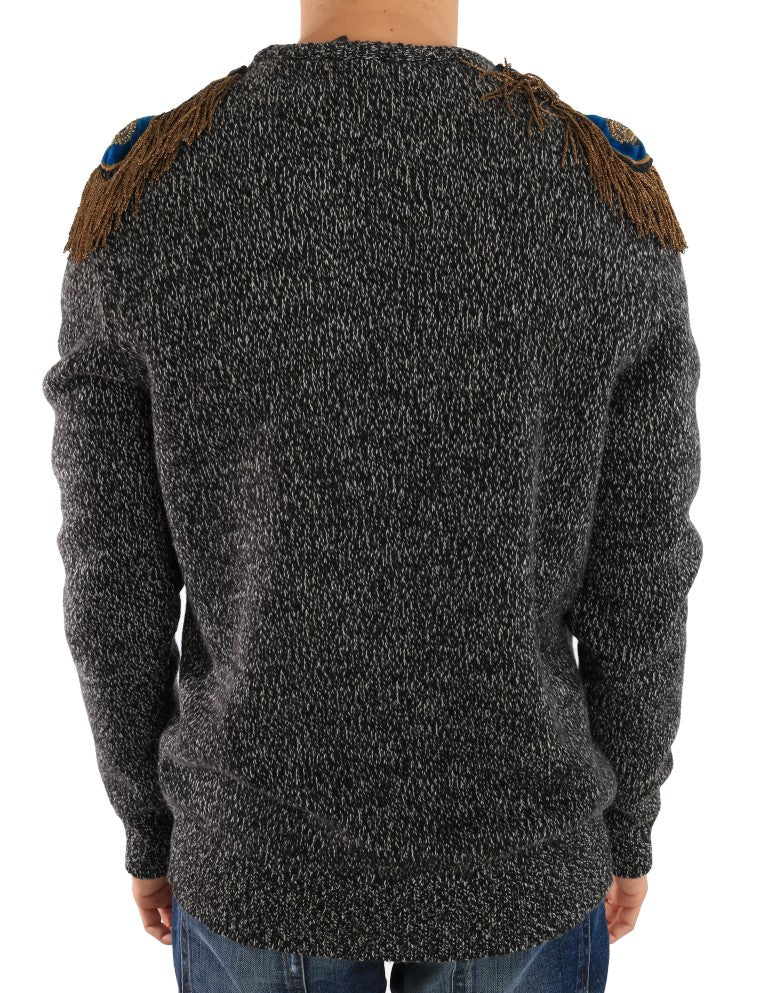 Grauer Pullover aus Wolle und Kaschmir