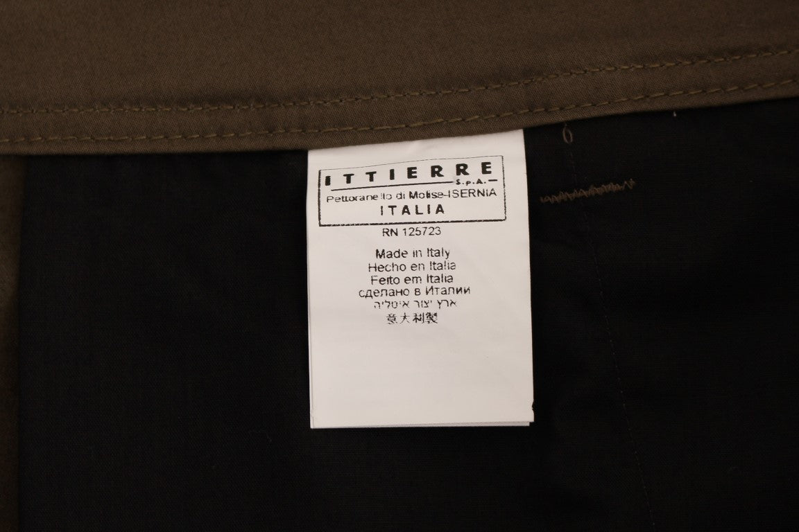 Grüne Cotton Stretch Comfort Fit Hose