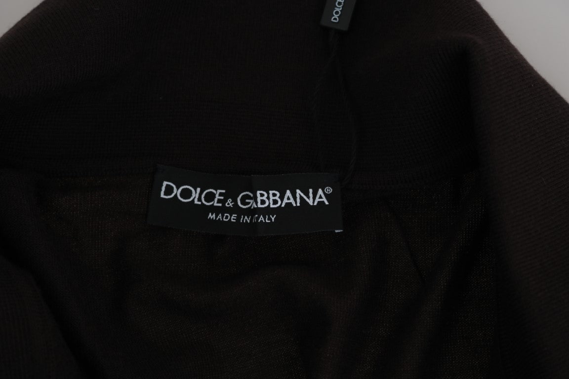 Braunes Polo-T-Shirt mit kurzen Ärmeln