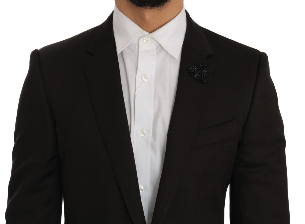 Braun Wolle Kristall Biene Slim Fit MARTINI
