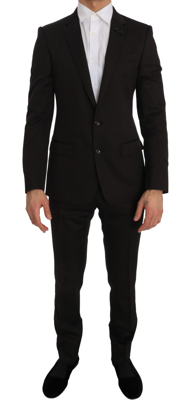 Braun Wolle Kristall Biene Slim Fit MARTINI
