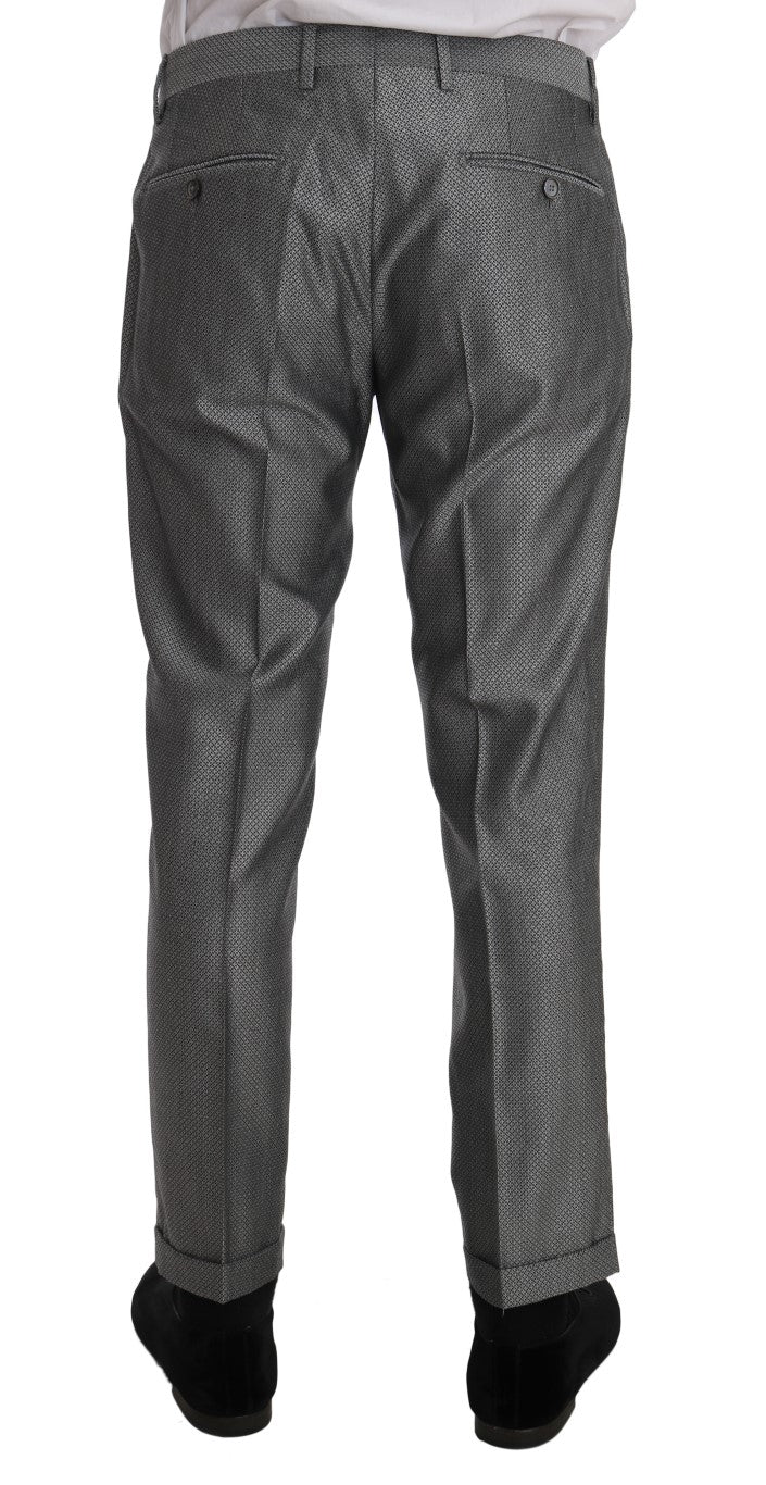 Schwarzer Stretch Crystal Bee Slim Fit Anzug
