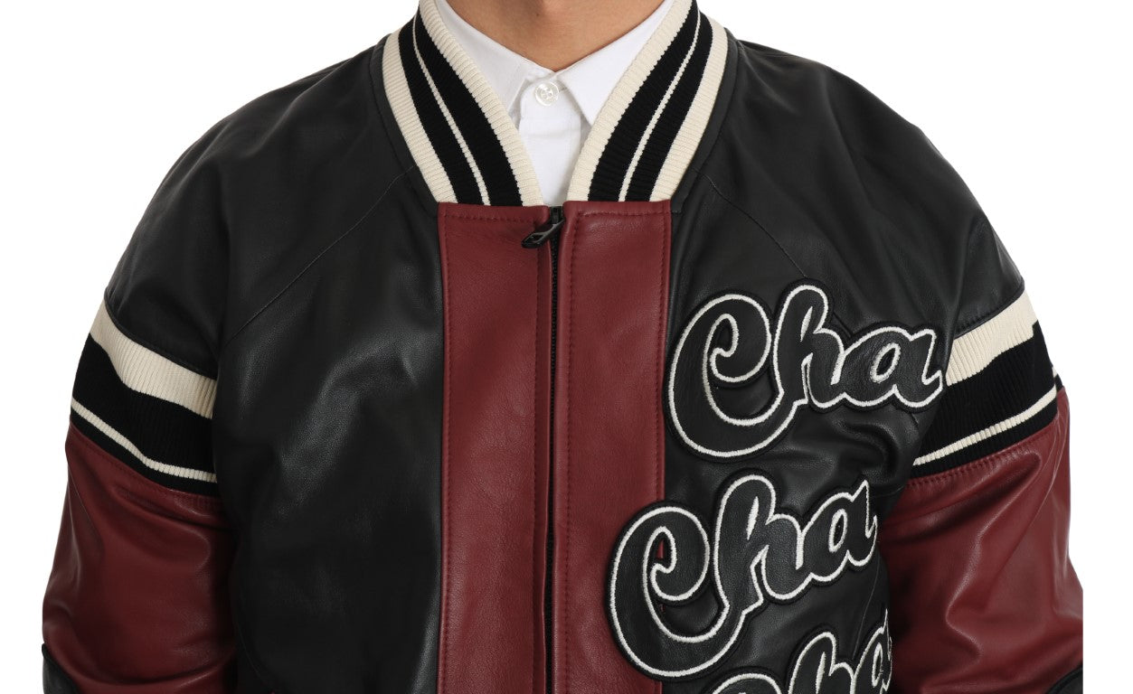 Leder Club Lounge Schwarz Rot Jacke