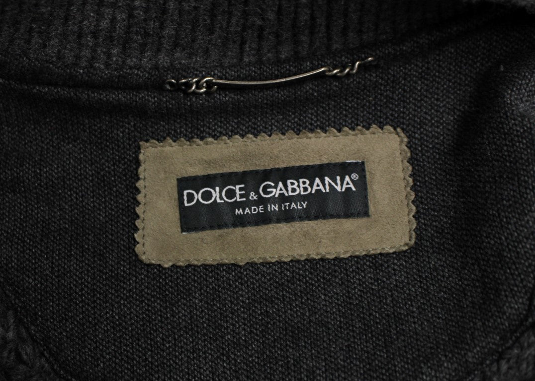 Braun Graue Lederjacke Mantel