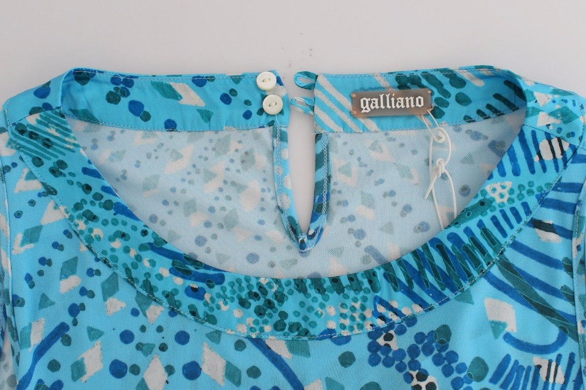 Blau bedrucktes Tank-Top