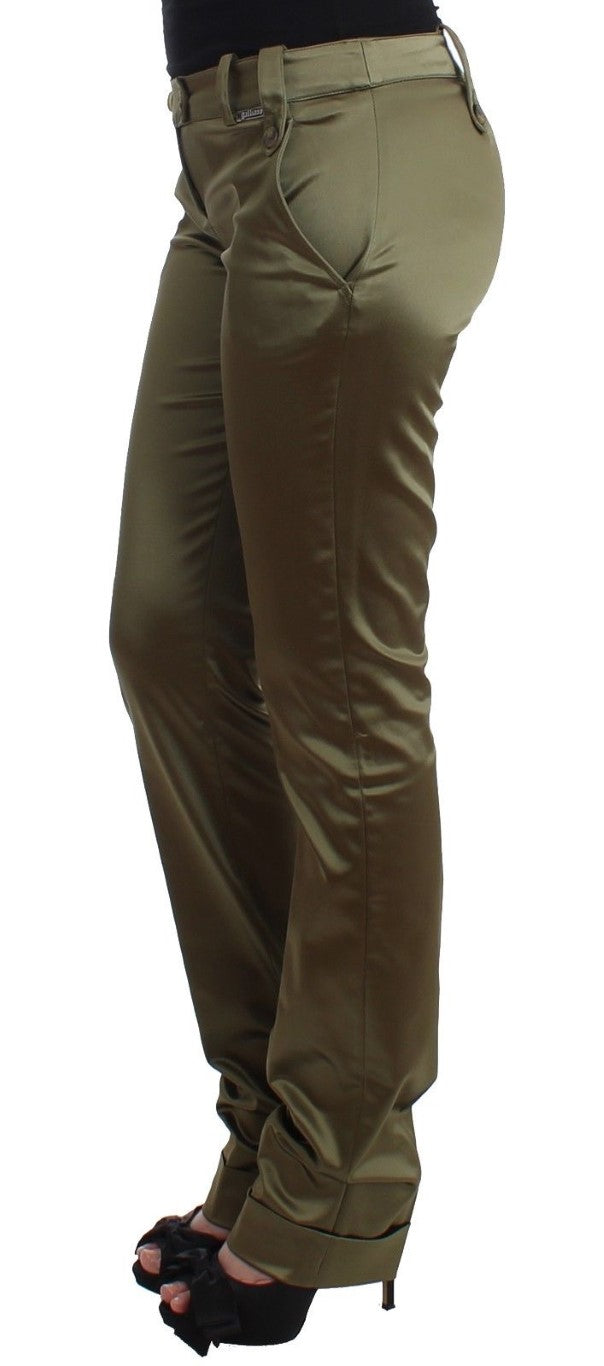 Grüne Slim Fit-Hose