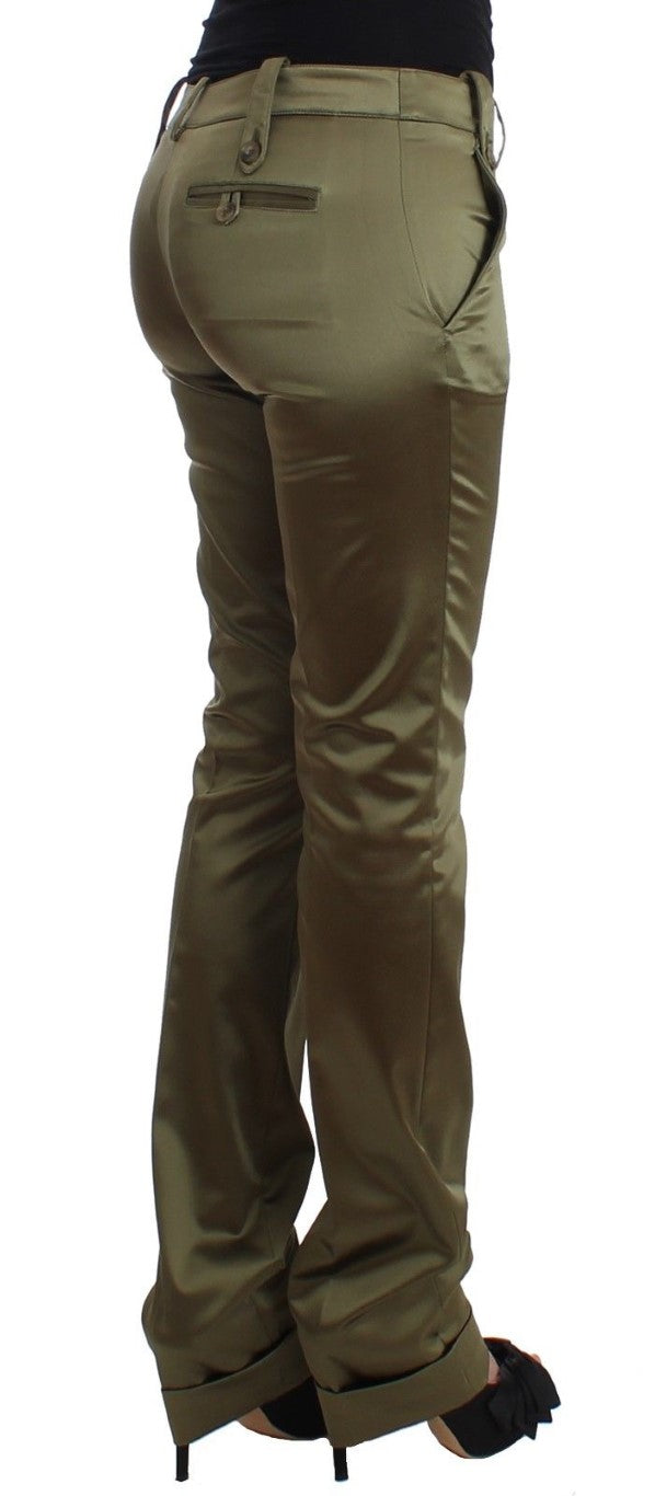 Grüne Slim Fit-Hose