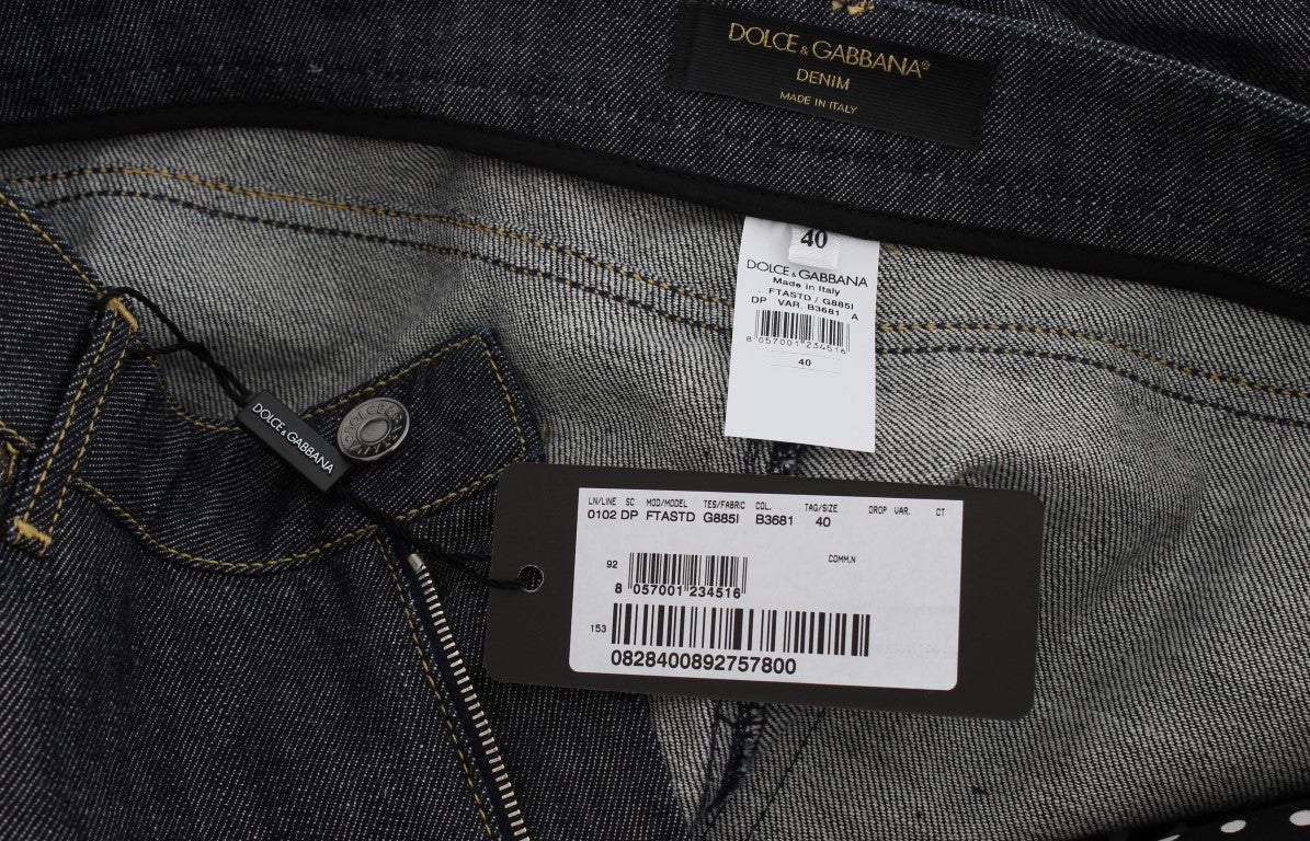 Blaue Oversize-Denim-Jeans aus Baumwolle