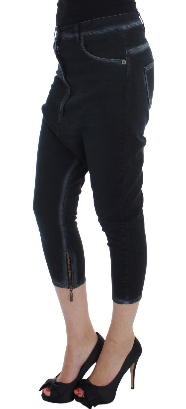 Blaue Baumwoll Stretch Baggy Relax Jeans