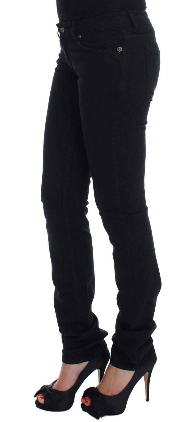 Schwarze Cotton Stretch Slim Skinny Fit Jeans