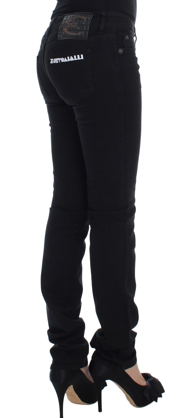 Schwarze Cotton Stretch Slim Skinny Fit Jeans