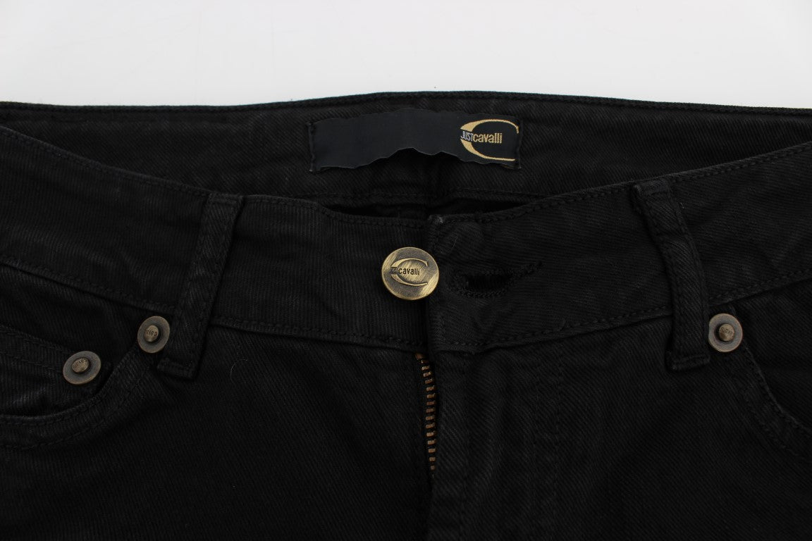 Schwarze Cotton Stretch Slim Skinny Fit Jeans