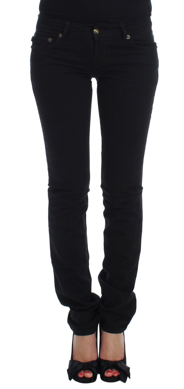 Schwarze Cotton Stretch Slim Skinny Fit Jeans