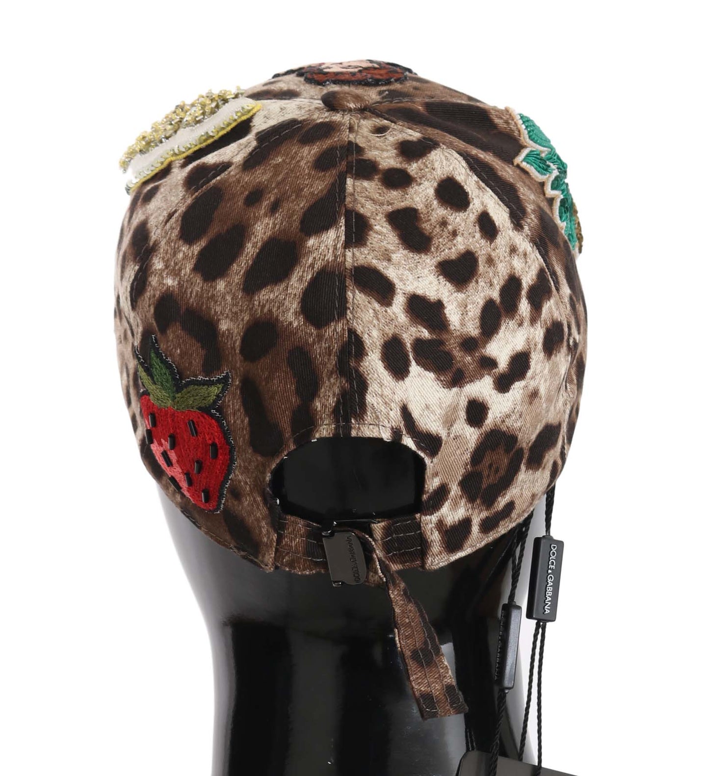 Brauner Leopard Pailletten Sizilien Applique Baseballmütze
