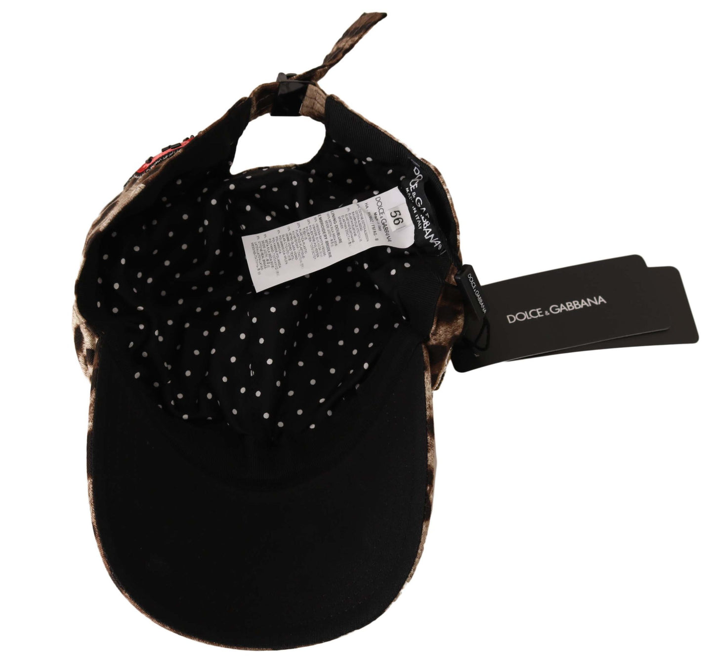 Brauner Leopard Pailletten Sizilien Applique Baseballmütze