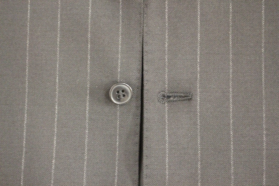 Schwarz gestreifte Logo-Weste aus Wolle