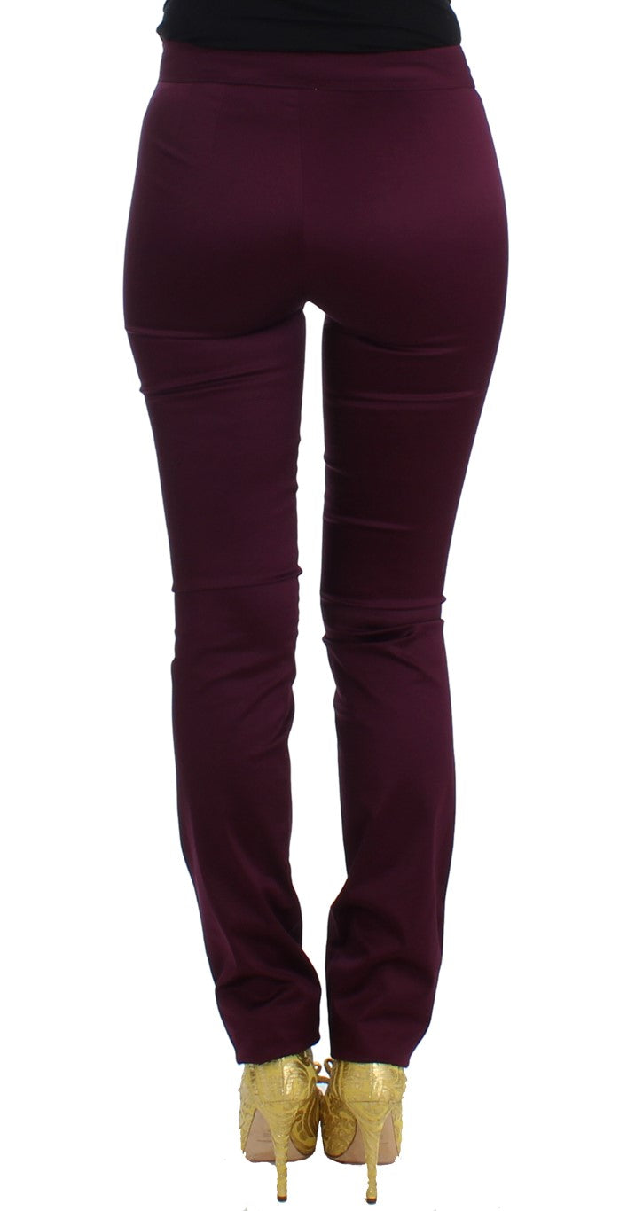 Lila Slim Fit Hose