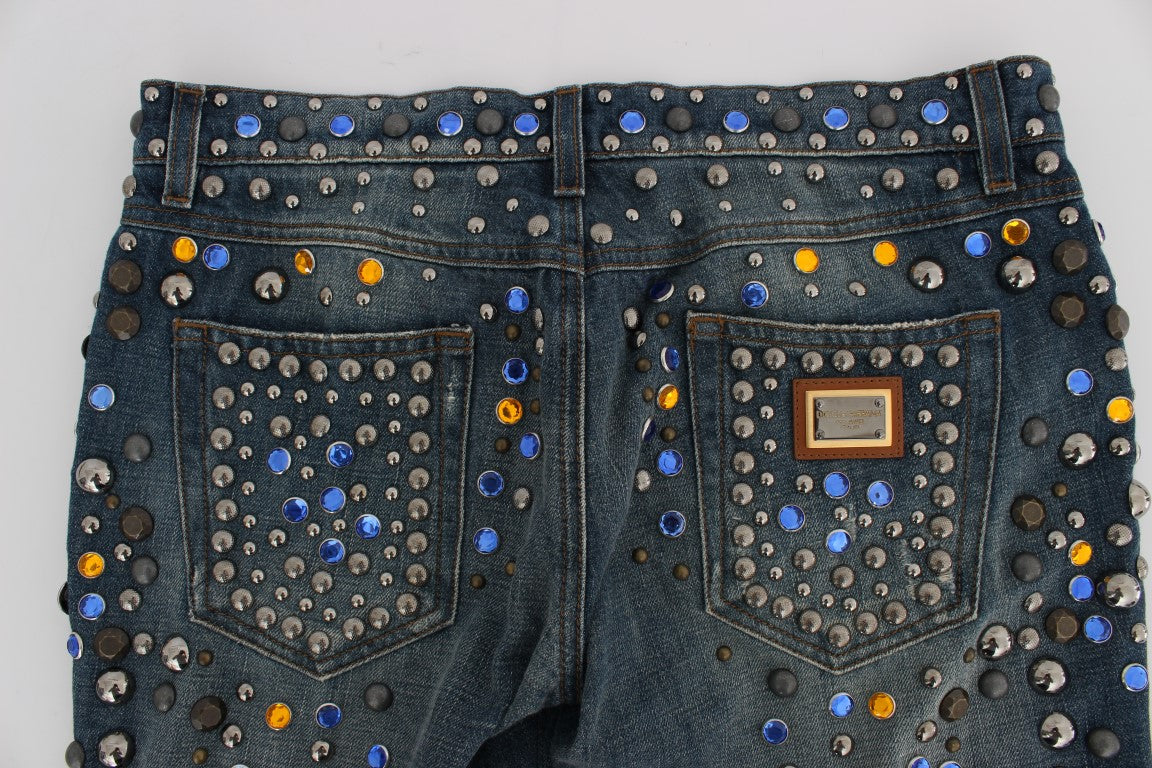 Kristallverzierte GIRLY Slim Fit Jeans