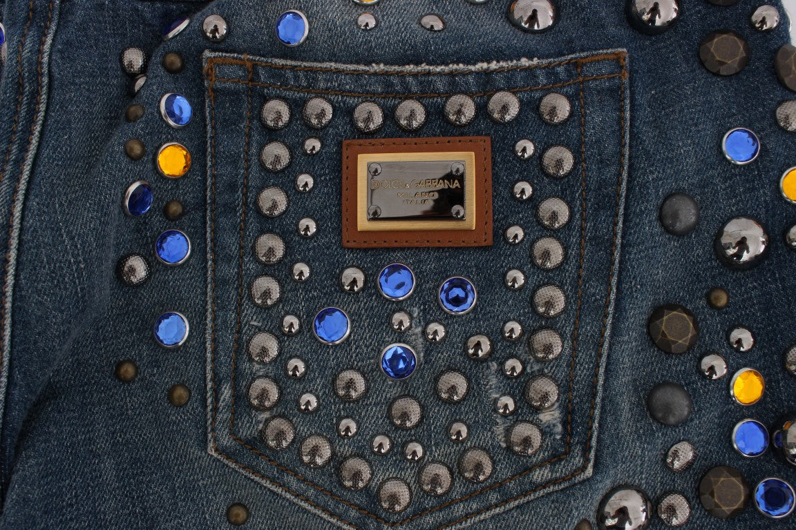 Kristallverzierte GIRLY Slim Fit Jeans