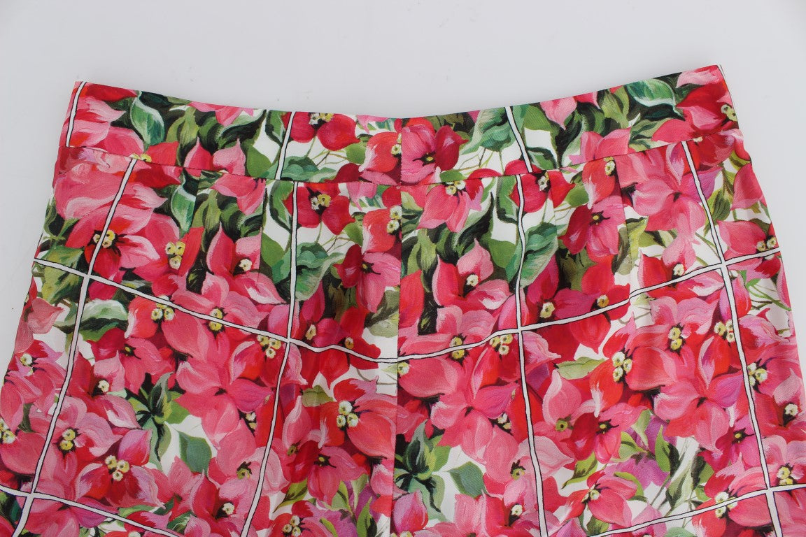 Multicolor Floral Knee Capris Shorts Hosen