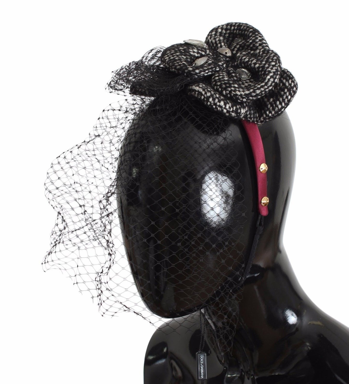Diadem Stirnband Tiara Schwarz Floral Fascinator Haar Gold