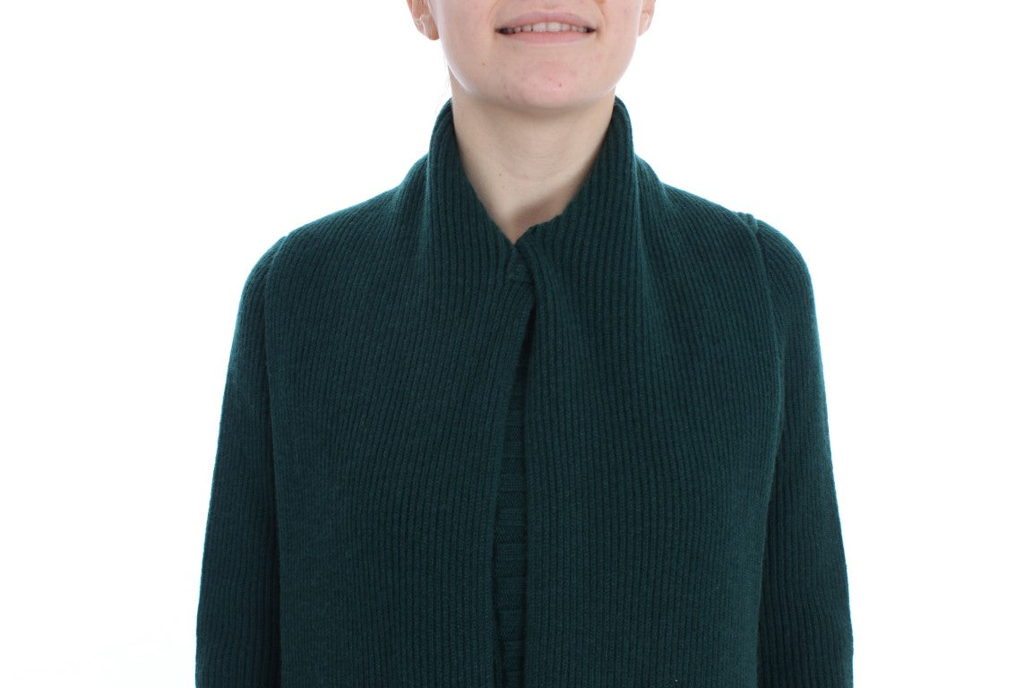 Grüner Strick-Cardigan aus Kaschmir
