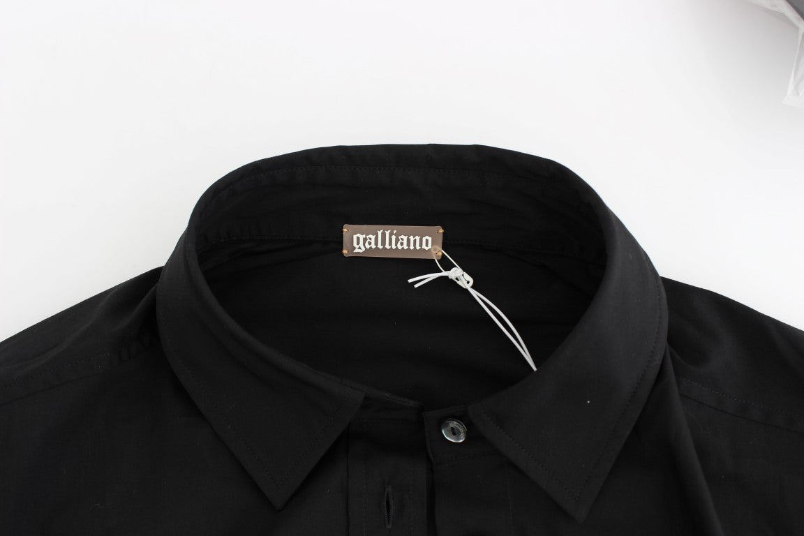 Schwarzes Baumwollshirt-Top