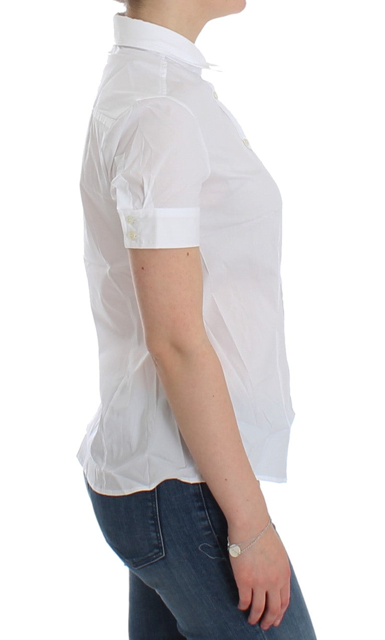 Weißes Baumwollshirt Top