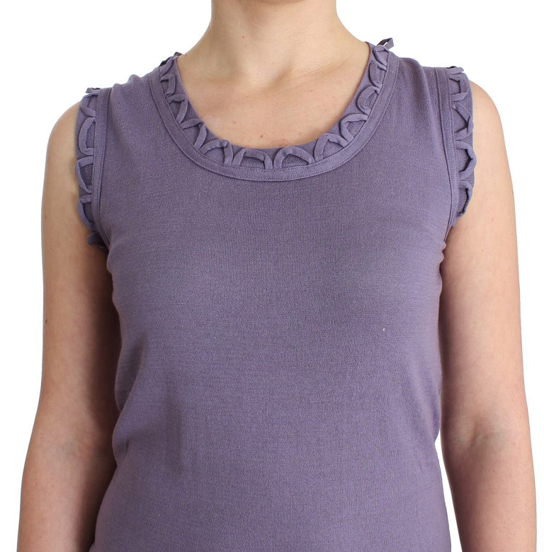 Lila Kleid aus Baumwolljersey