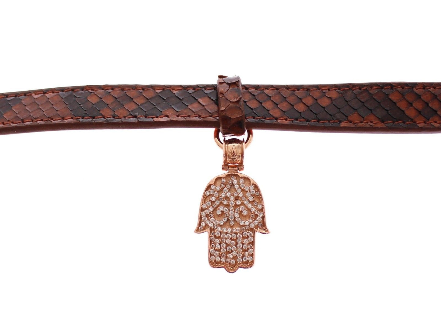 CZ Hamsa Auge 18K Gold 925 Silber Armband