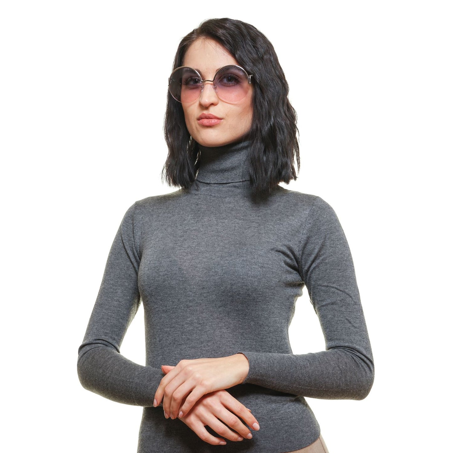 Silberne Frauen-Sonnenbrille