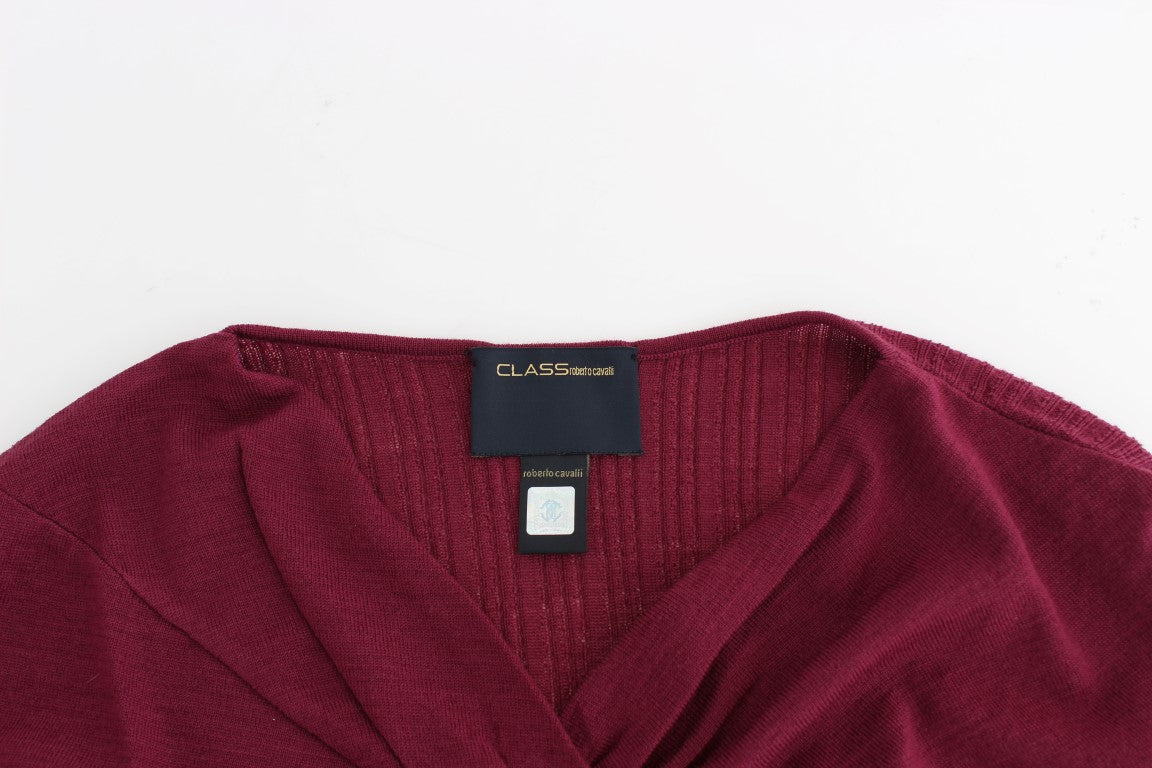 Lila Wollstrickpullover