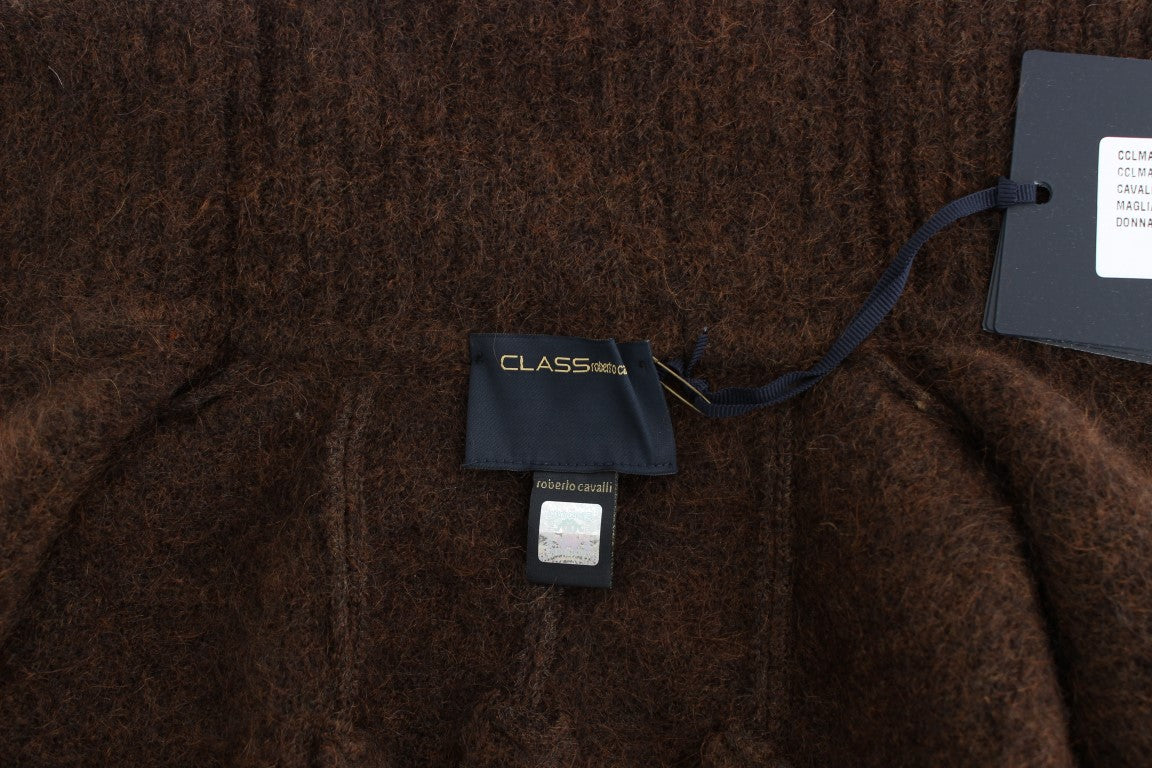 Braune Strickjacke aus Mohair