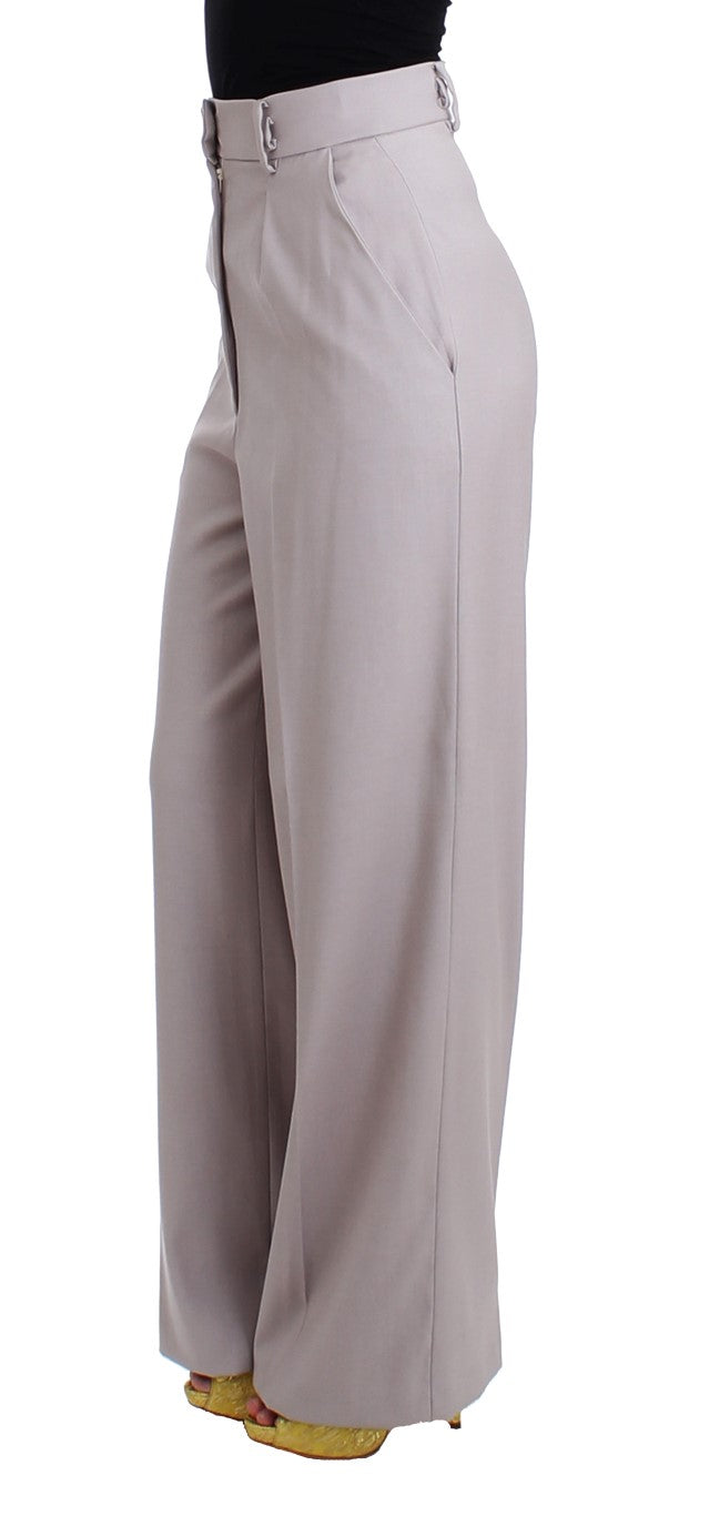 Graue Hose mit hoher Taille