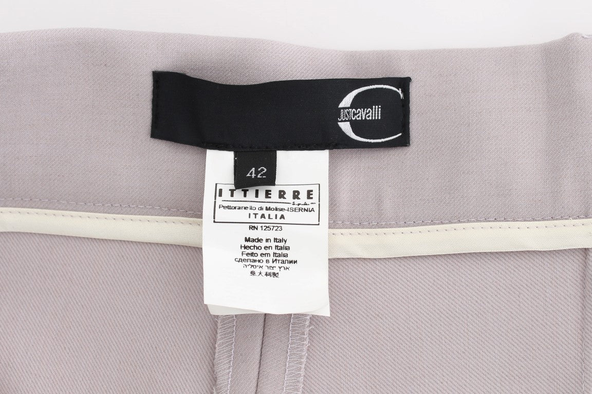 Graue Hose mit hoher Taille