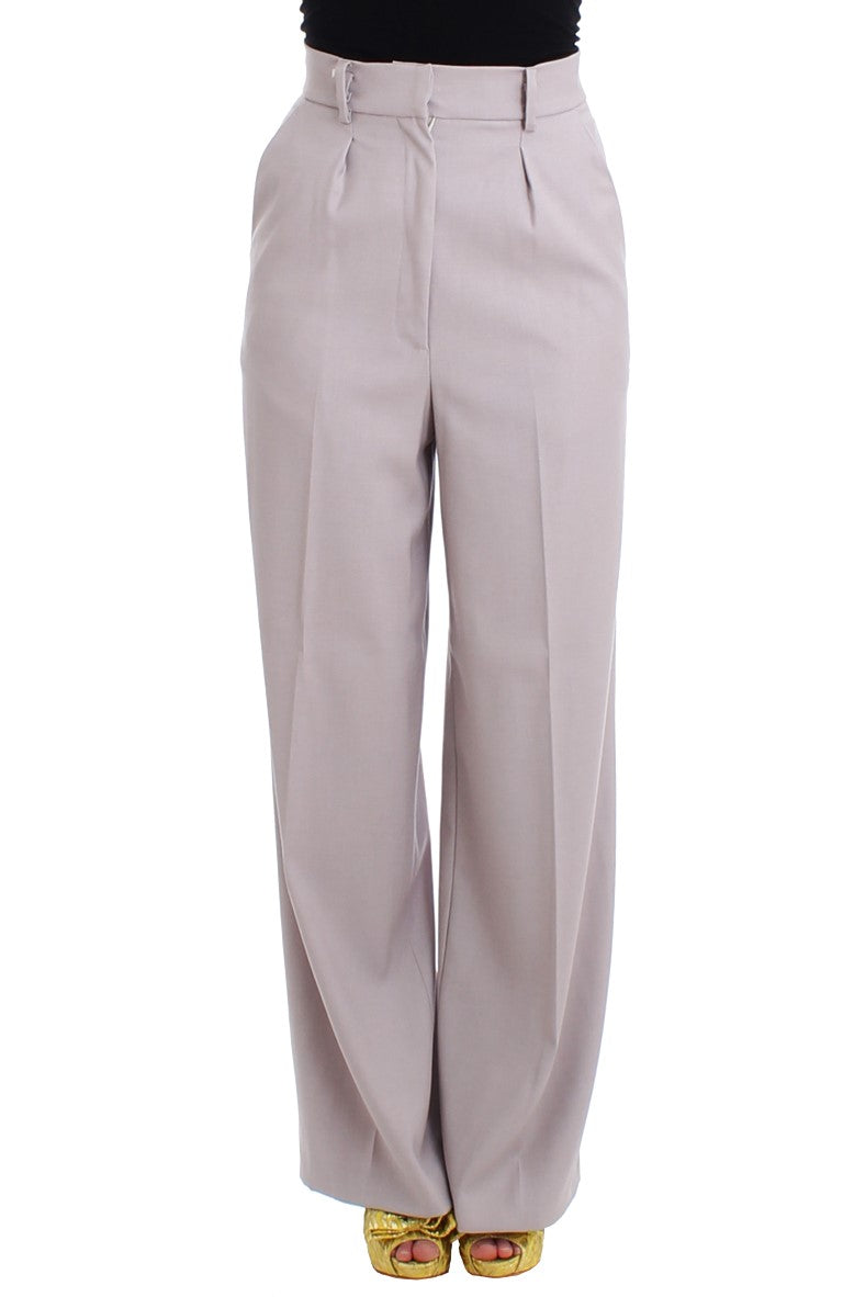 Graue Hose mit hoher Taille
