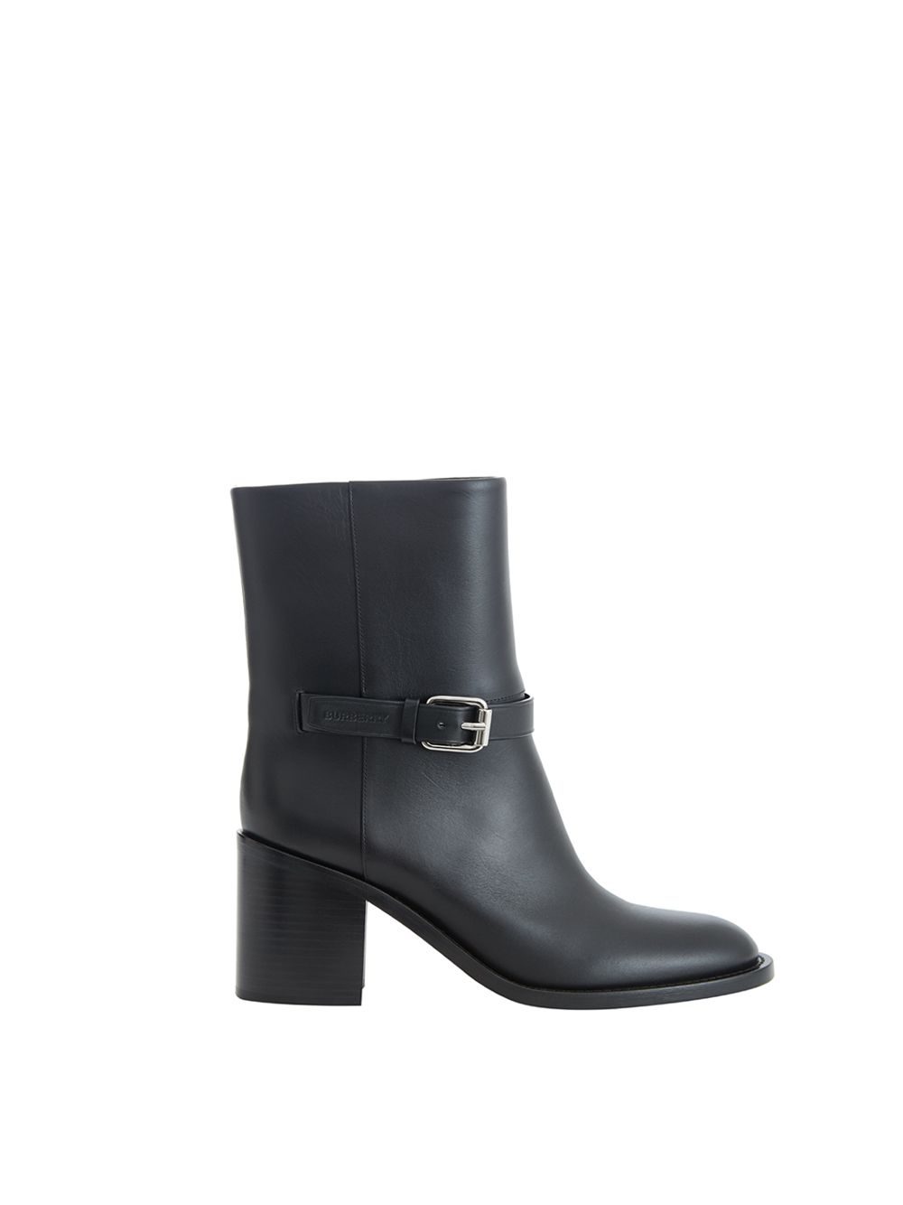 Schwarze Lederstiefeletten