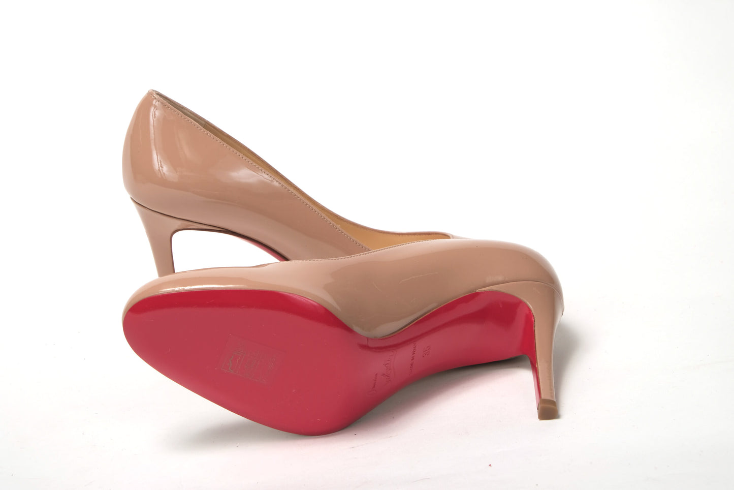 Nude runde Zehe hoher Pump-Schuh