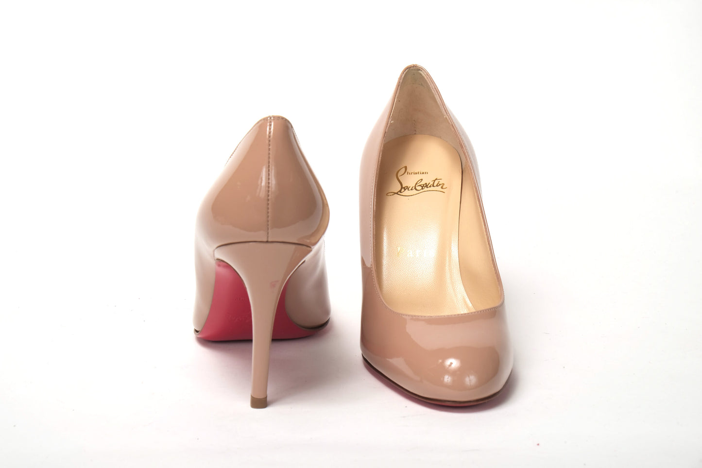 Nude runde Zehe hoher Pump-Schuh