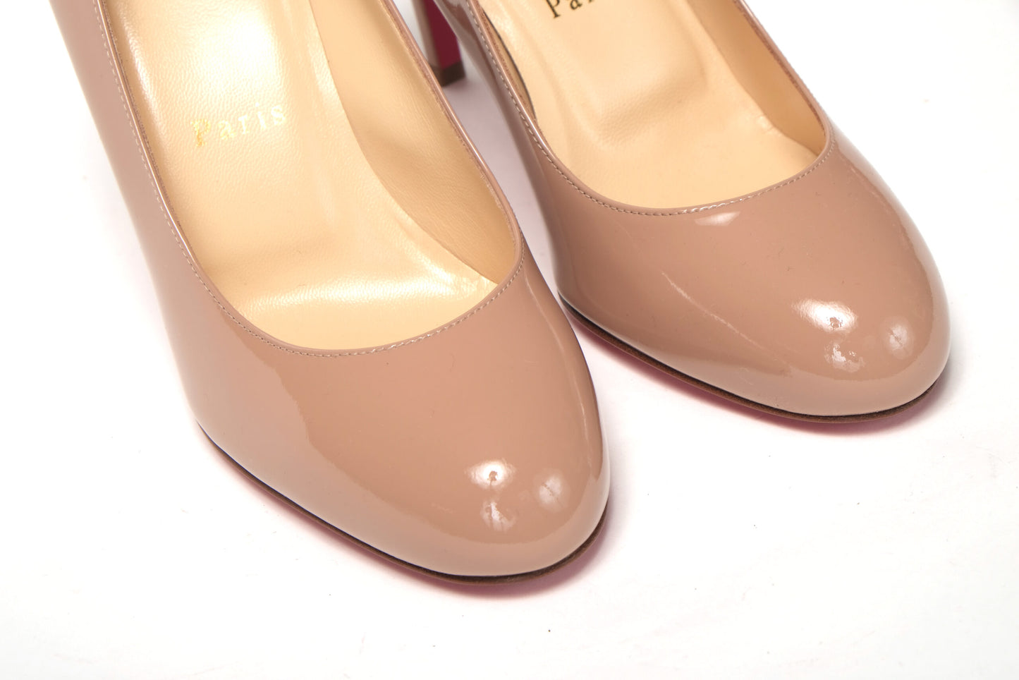 Nude runde Zehe hoher Pump-Schuh