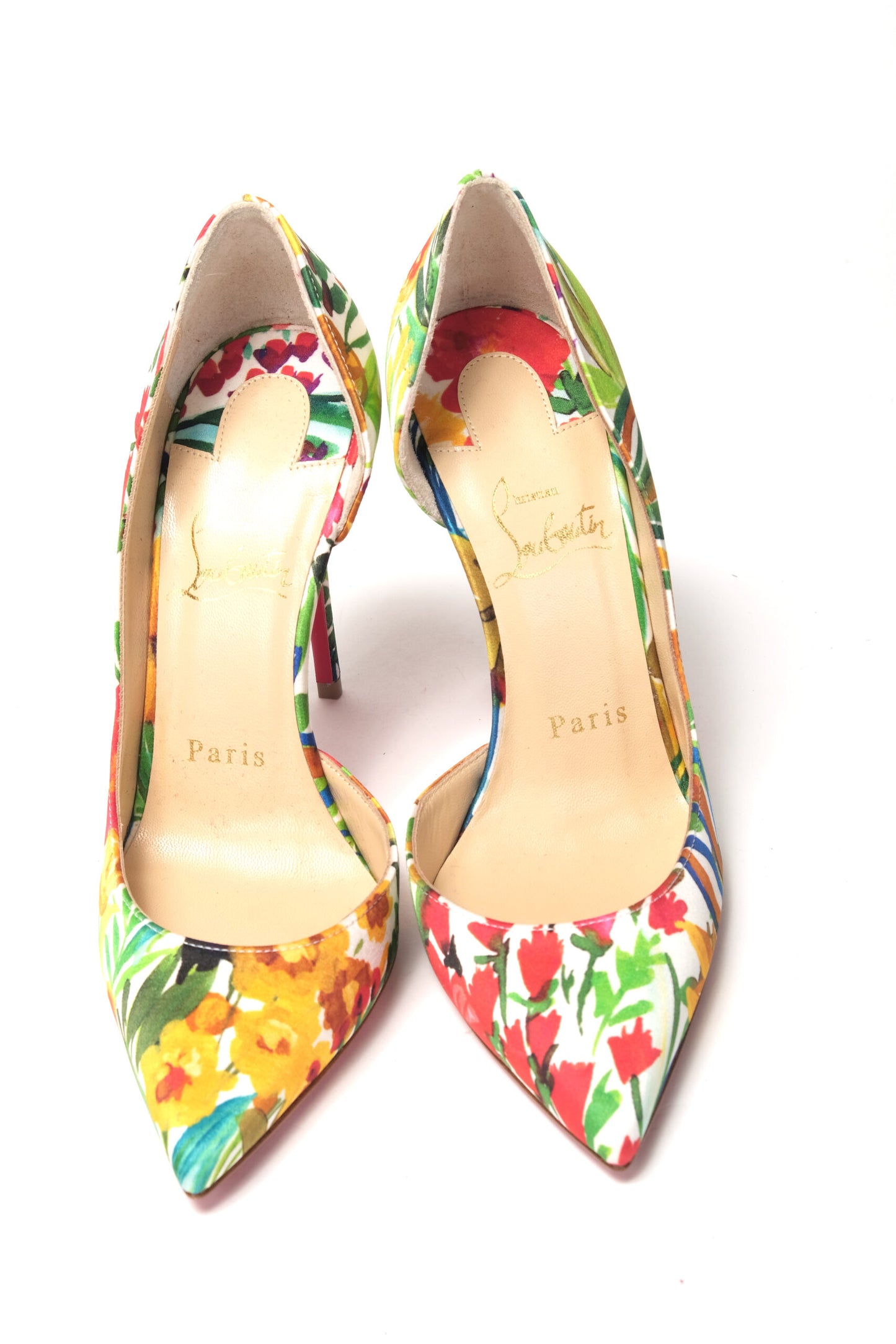 Multicolor Blume gedruckt High Heels Pumps Schuhe